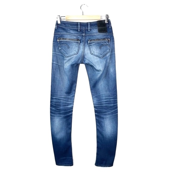 G-Star Jeans “Midge Rover Skinny” Style 5204 Women’s Size 26 Moto Distressed EUC - Picture 2 of 10